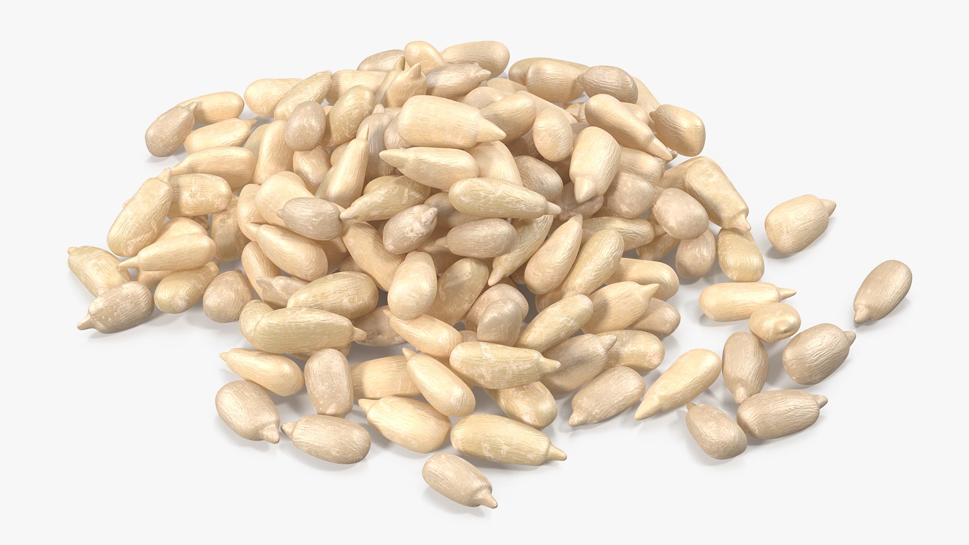 Peeled Sunflower Seeds Pile 3D model preview