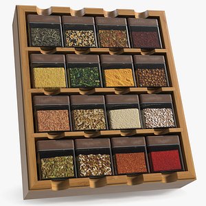 3D model Vertical Countertop Spice Dispenser Box