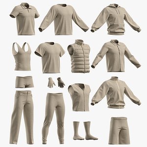 15 male base clothes with retopology and bake maps