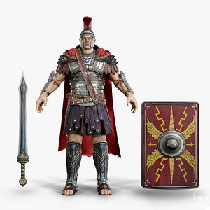 King Caesar Roman emperor general soldier armour 3D