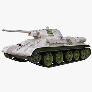 Soviet Tank T-34 Winter Paint