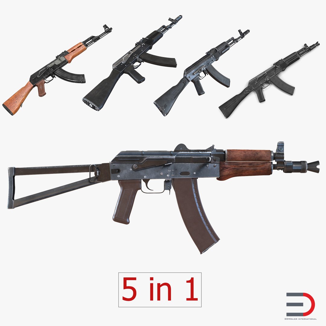 Assault Rifle AK Collection 2 3D model preview