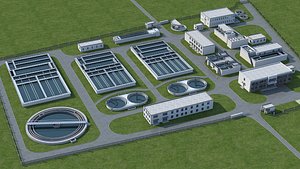 3D Sewage Water Treatment Station 2