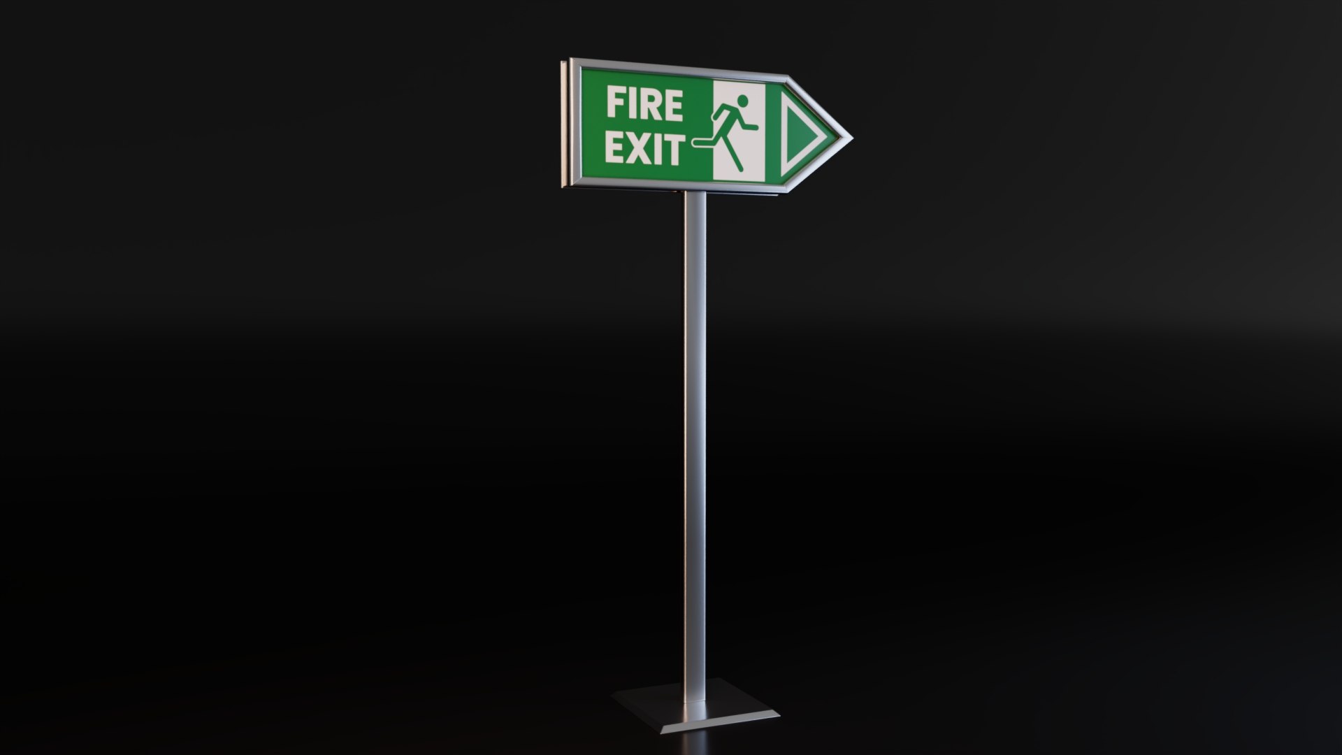 Free 3D Floor Stand For Fire Exit - TurboSquid 2356604
