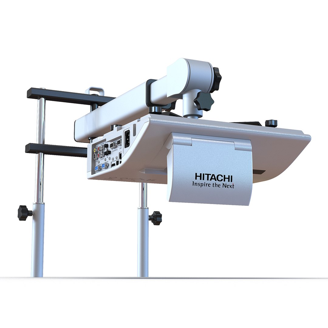 Interactive Whiteboard Projector Set 3D Model 3D model preview