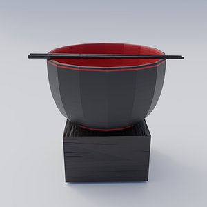 Chinese bowl and chopsticks