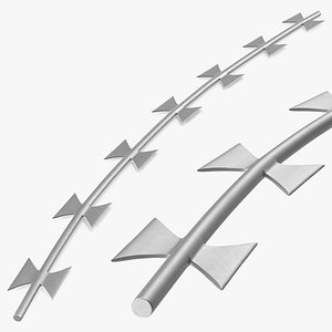 BTO10 Perimeter Flat Razor Wire Galvanized Silver model