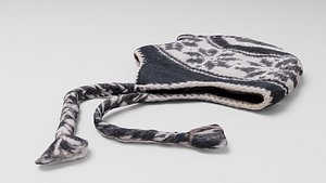 Woolen woven hat with snowflake pattern
