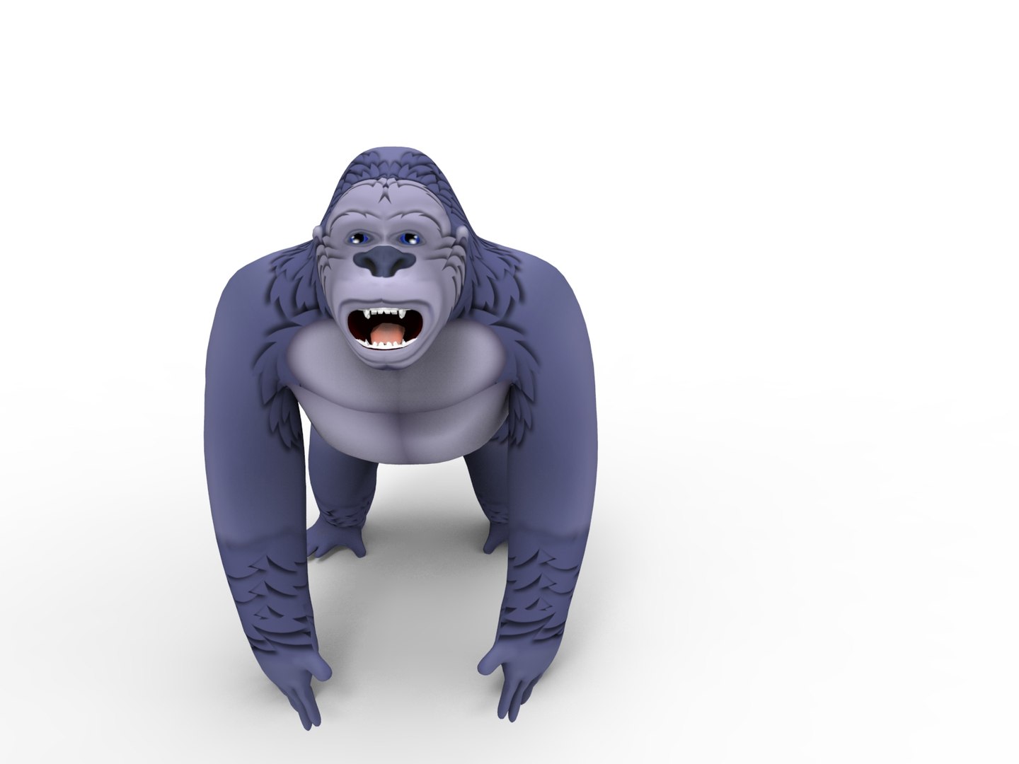 Cartoon Gorilla Rigged Animation 3D Model - TurboSquid 1236927