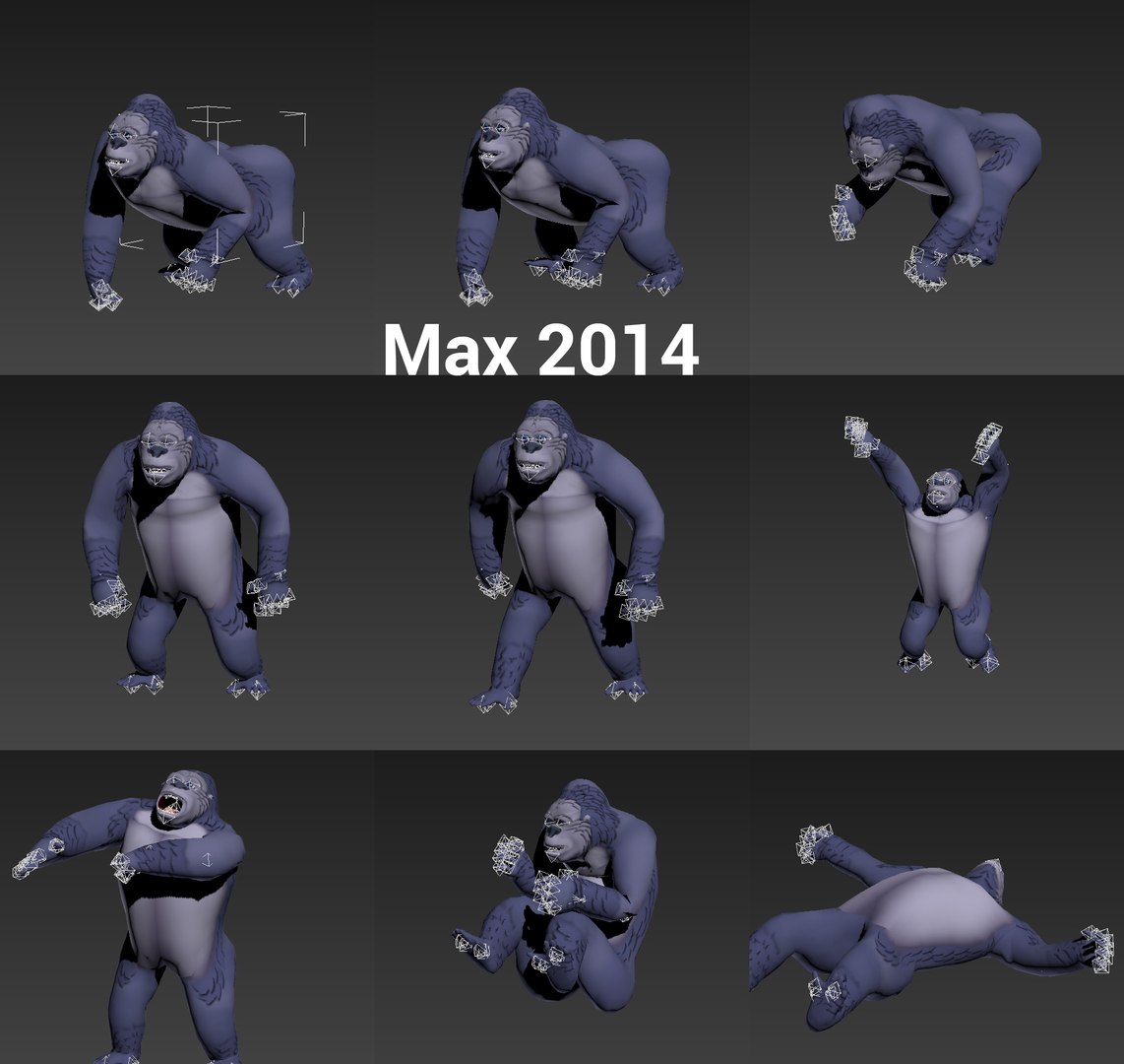 Cartoon Gorilla Rigged Animation 3D Model - TurboSquid 1236927
