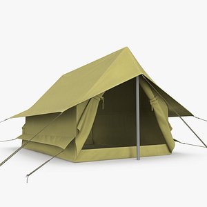 3D Vintage Woods Canvas Tent Green