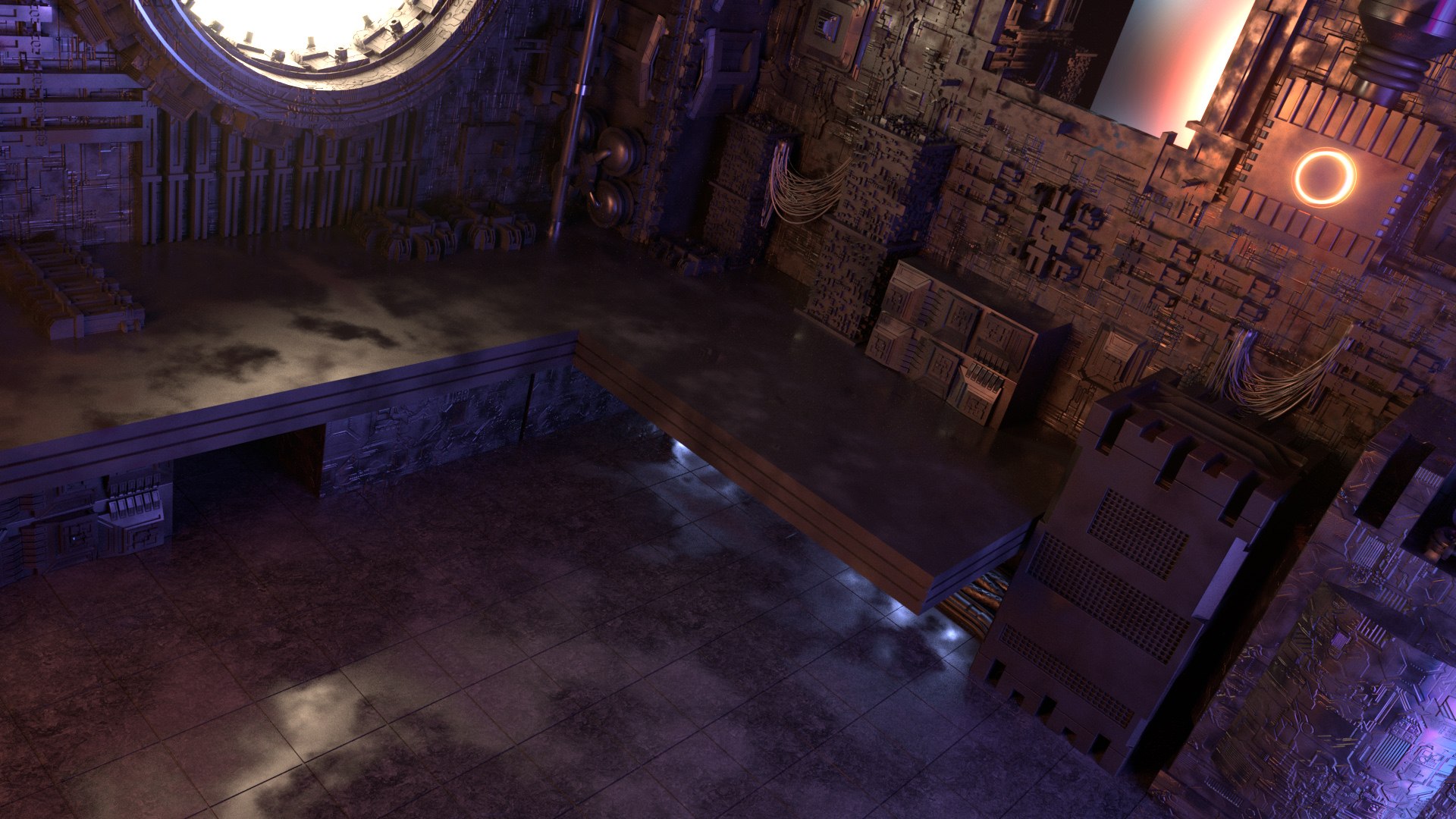 3D Cyberpunk Interior Model - TurboSquid 2098950