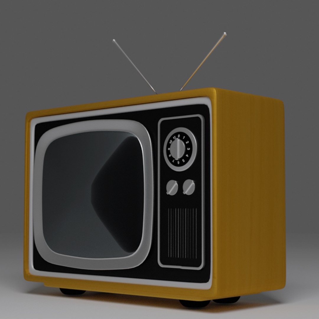 3D old tv model TurboSquid 1540205