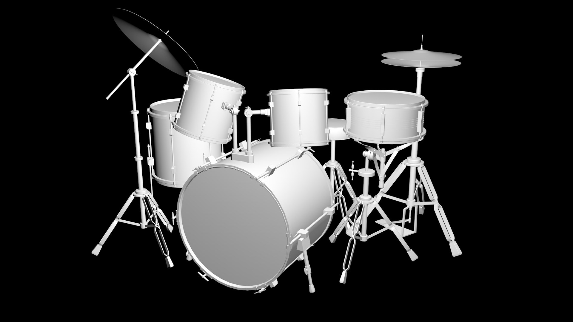 Drum set 3D model - TurboSquid 1833508
