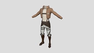 Attack on Titan Outfit 05 Military - Character Design Anime 3D model