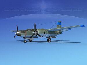 douglas b-26c b-26 bomber 3d model