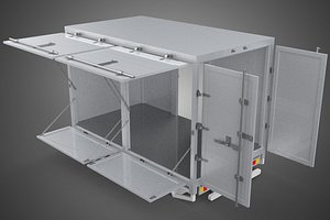 FREIGHT CUBE VAN BOX DROP SIDE TAILGATE REAR DOOR PICKUP TRUCK  TYPE 48 SILVER METALIC WHITE