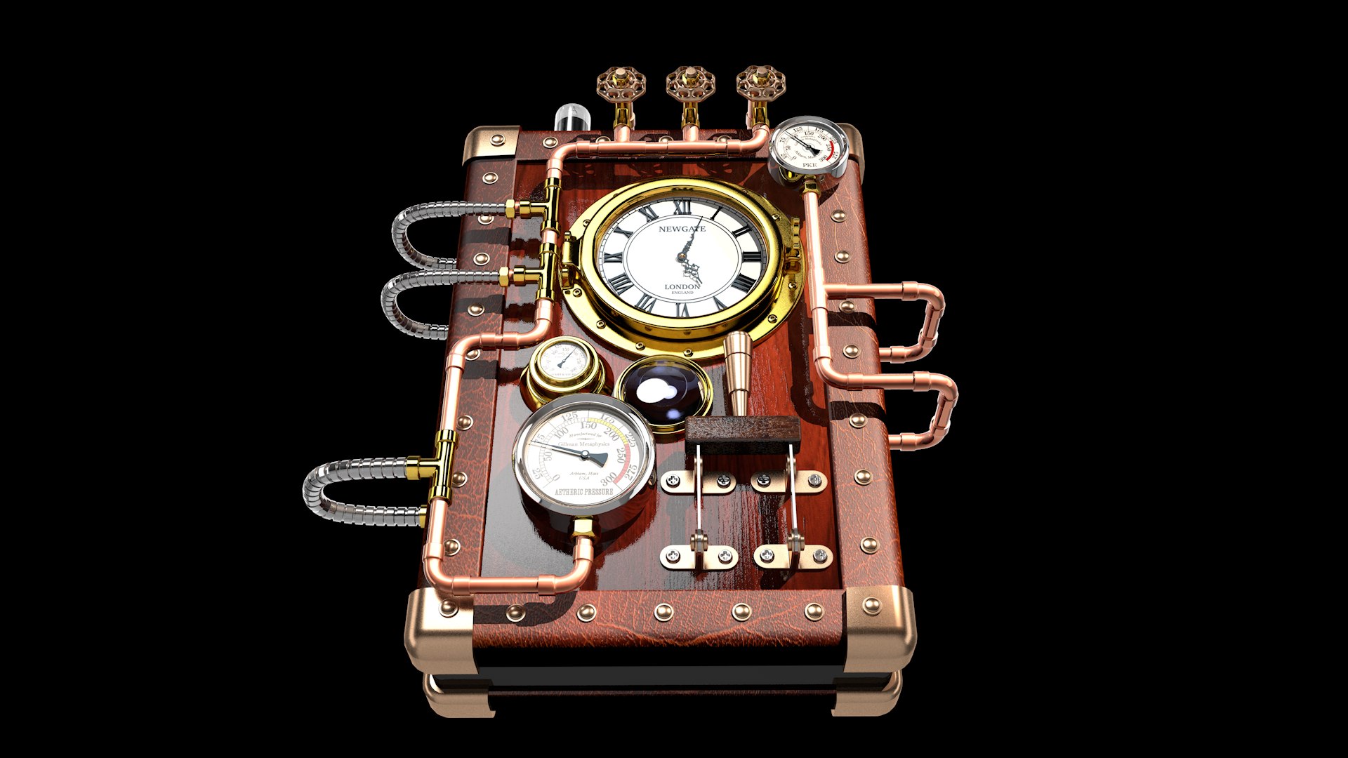 3D clock face 3d Steampunk clock bundle