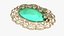 Vintage Brooch with Gemstones