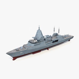 Hunter Class Frigate with Seahawk Helicopter