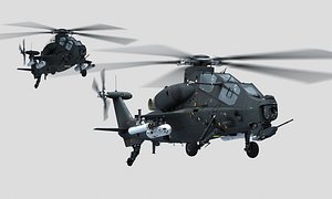 3D China Armed Helicopter-WZ10