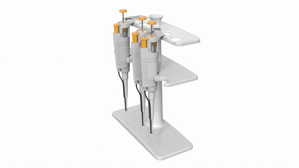 DNAサンプル用液体マイクロリットルピペット（スタンドイエロー）3Dモデル - TurboSquid 2490260