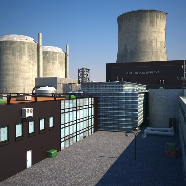 3d max nuclear power plant station