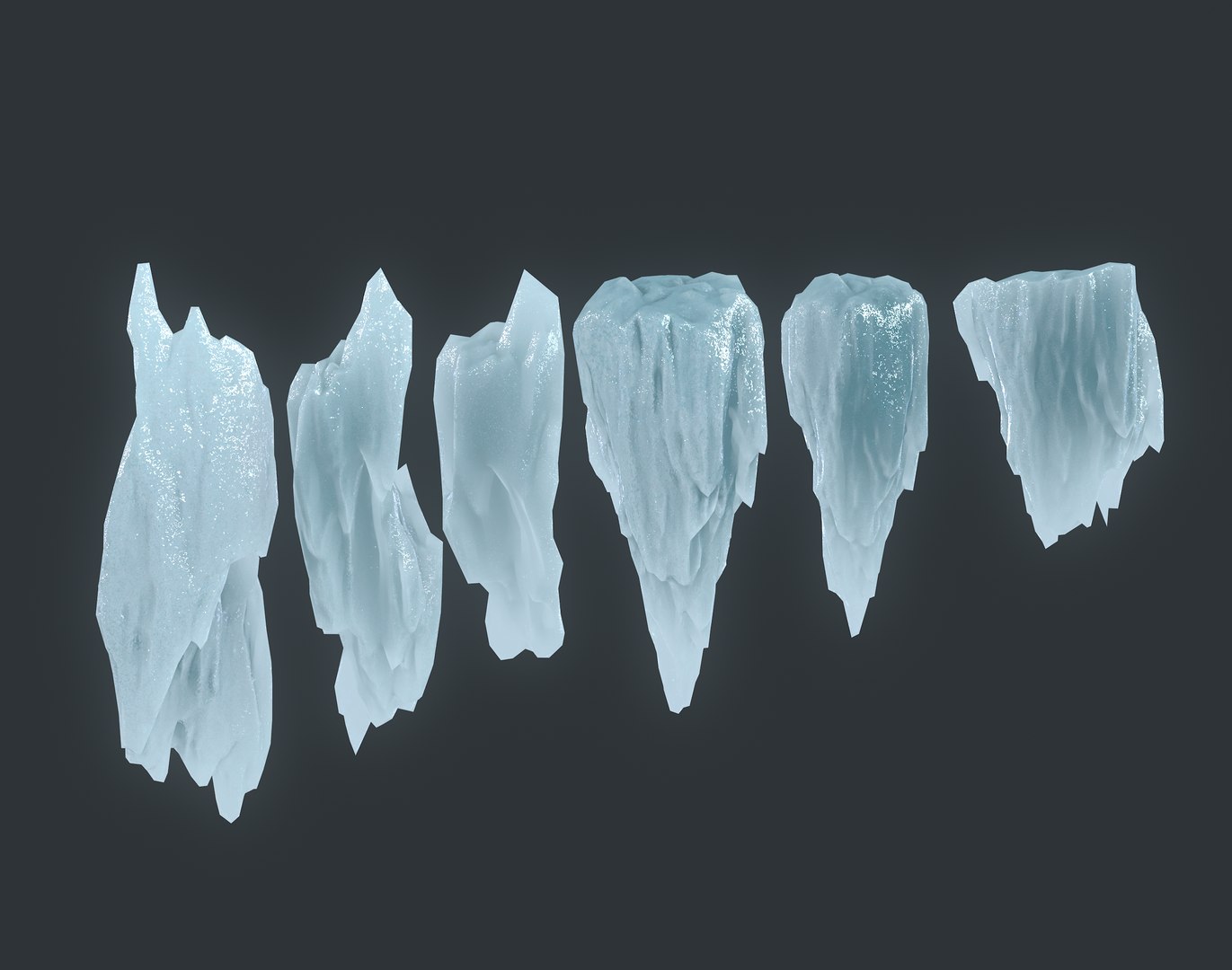 40 Low Poly Ice Cave Modulars - 231219 Model - TurboSquid 2167609