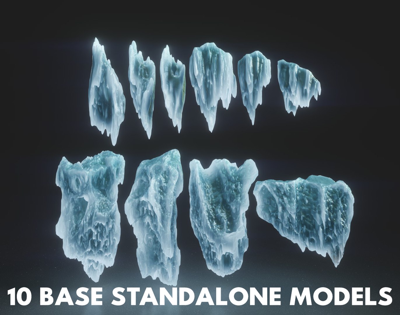 40 Low Poly Ice Cave Modulars - 231219 Model - TurboSquid 2167609