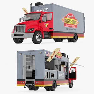 3D model Schmidt Sausage Truck Food Rigged for Maya