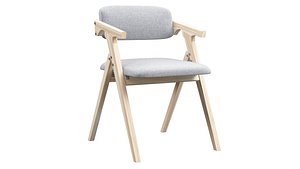 3D ZHANG-TI-Solid-Wood-Folding-Dining-Chair