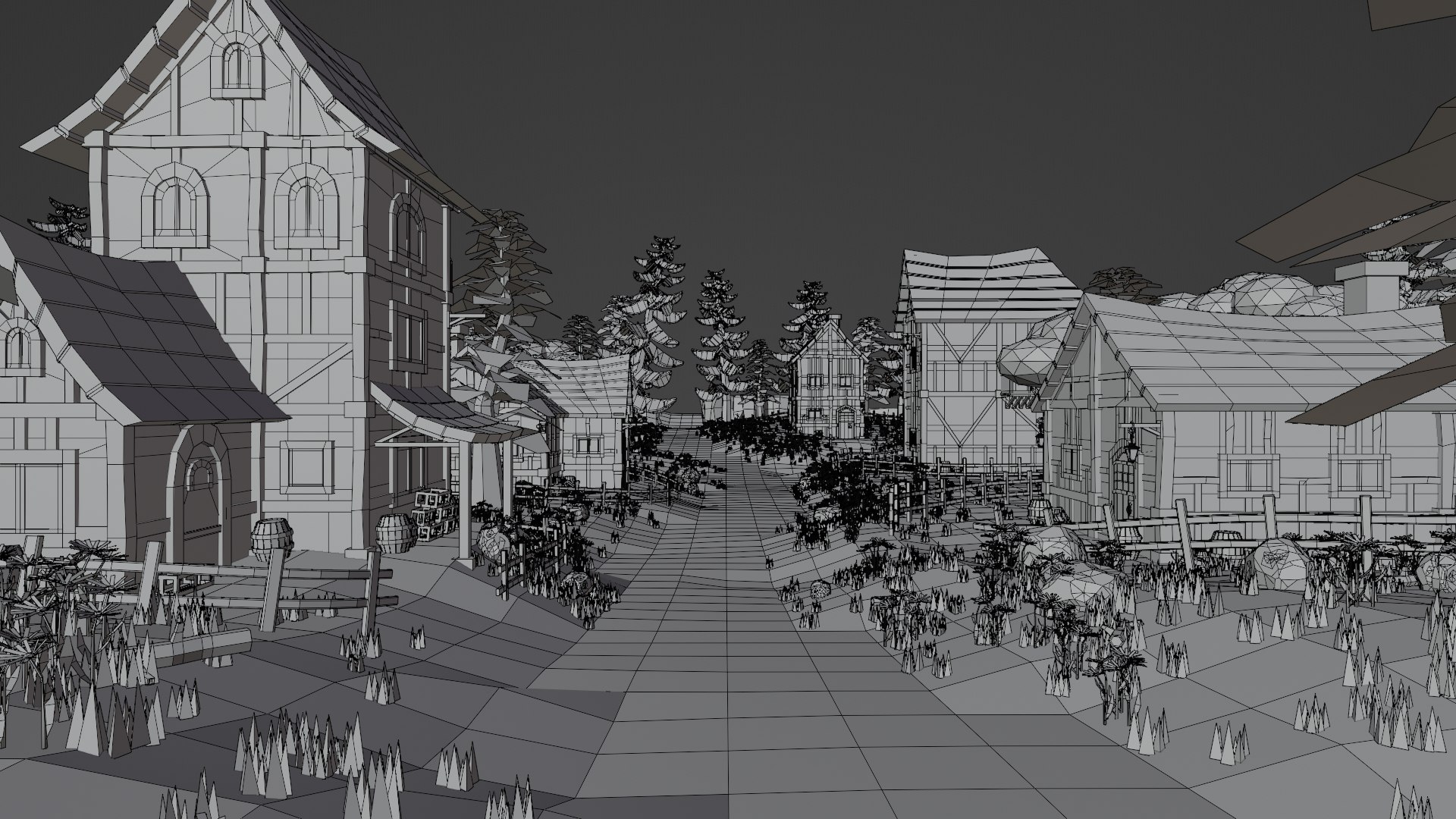 Medieval Town 3D model https://p.turbosquid.com/ts-thumb/Jm/EbfDFu/59/wireframe/jpg/1697283639/1920x1080/fit_q87/a1ca7624ca86c94ce0d854ac4ea4adb59e70beb9/wireframe.jpg