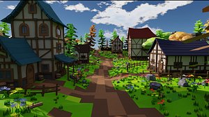 Medieval Town 3D model