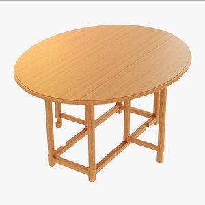 Folding Oval Table -Zara Home 3D model