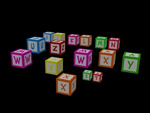numbers chars 3d model