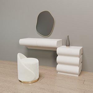 3D Modern makeup vanity table