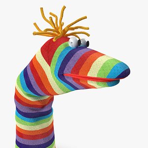 Striped Sock Puppet with Googly Eyes Boy model