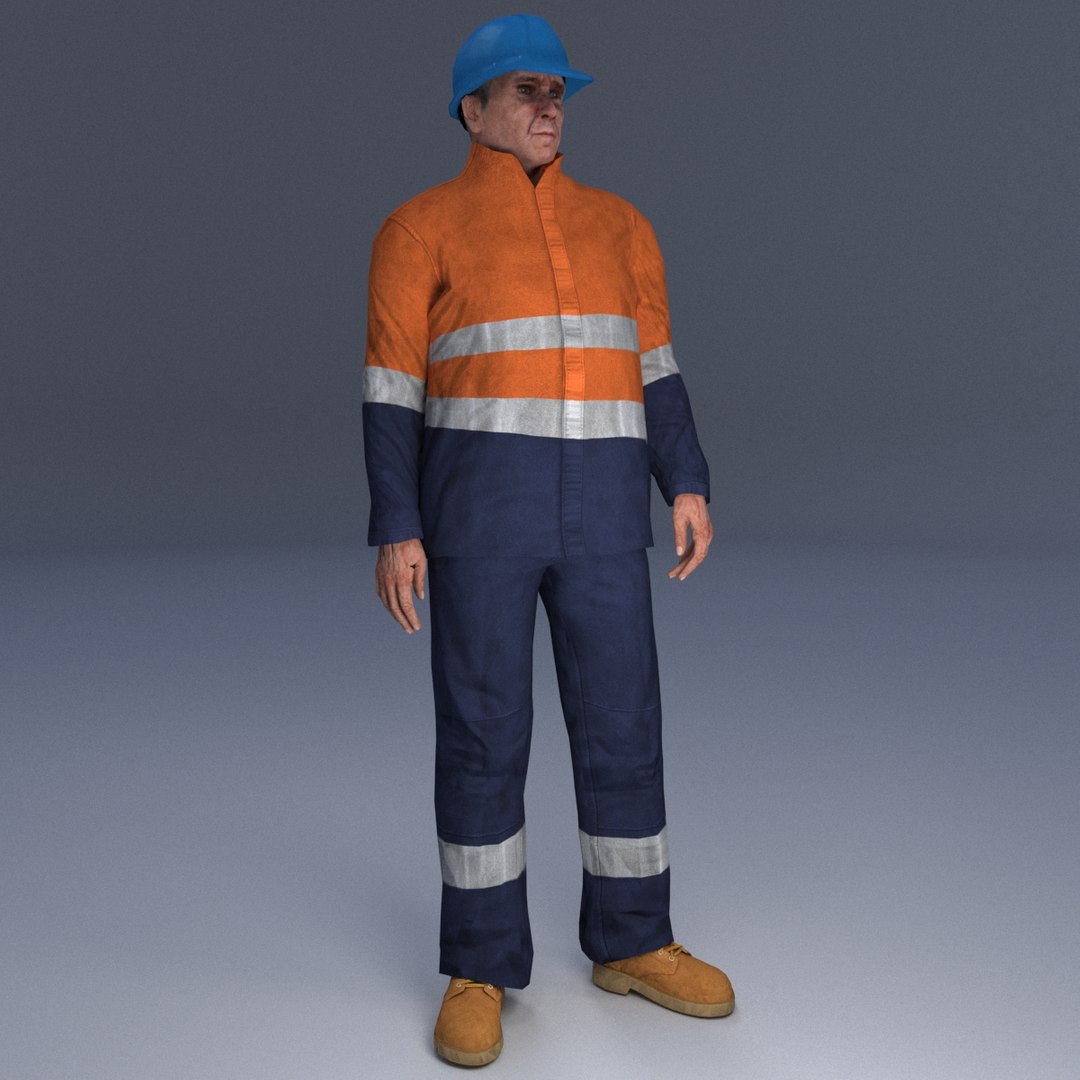 Rigged safety worker man 3D - TurboSquid 1485992