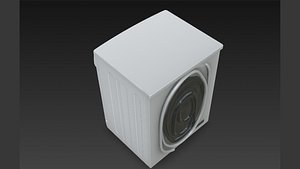 Modern Front-Load Washing Machine  Domestic Laundry Appliance 3D model