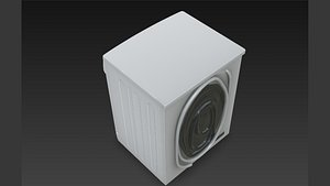 Modern Front-Load Washing Machine  Domestic Laundry Appliance