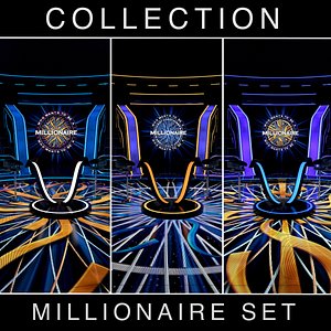 Millionaire TV Studio Modern Set Collection 2 3D model