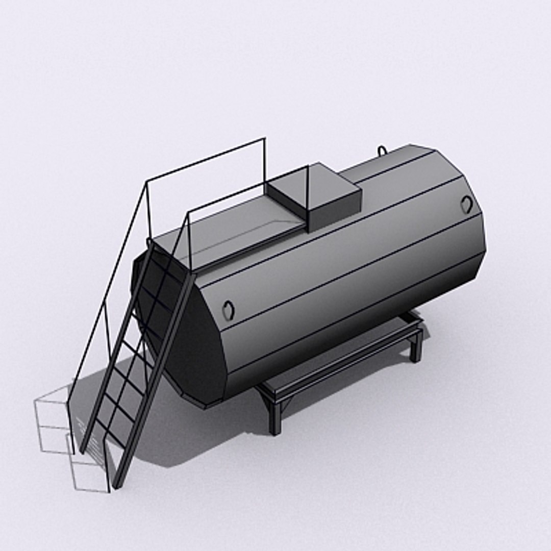 3d Low-poly Fuel Cistern