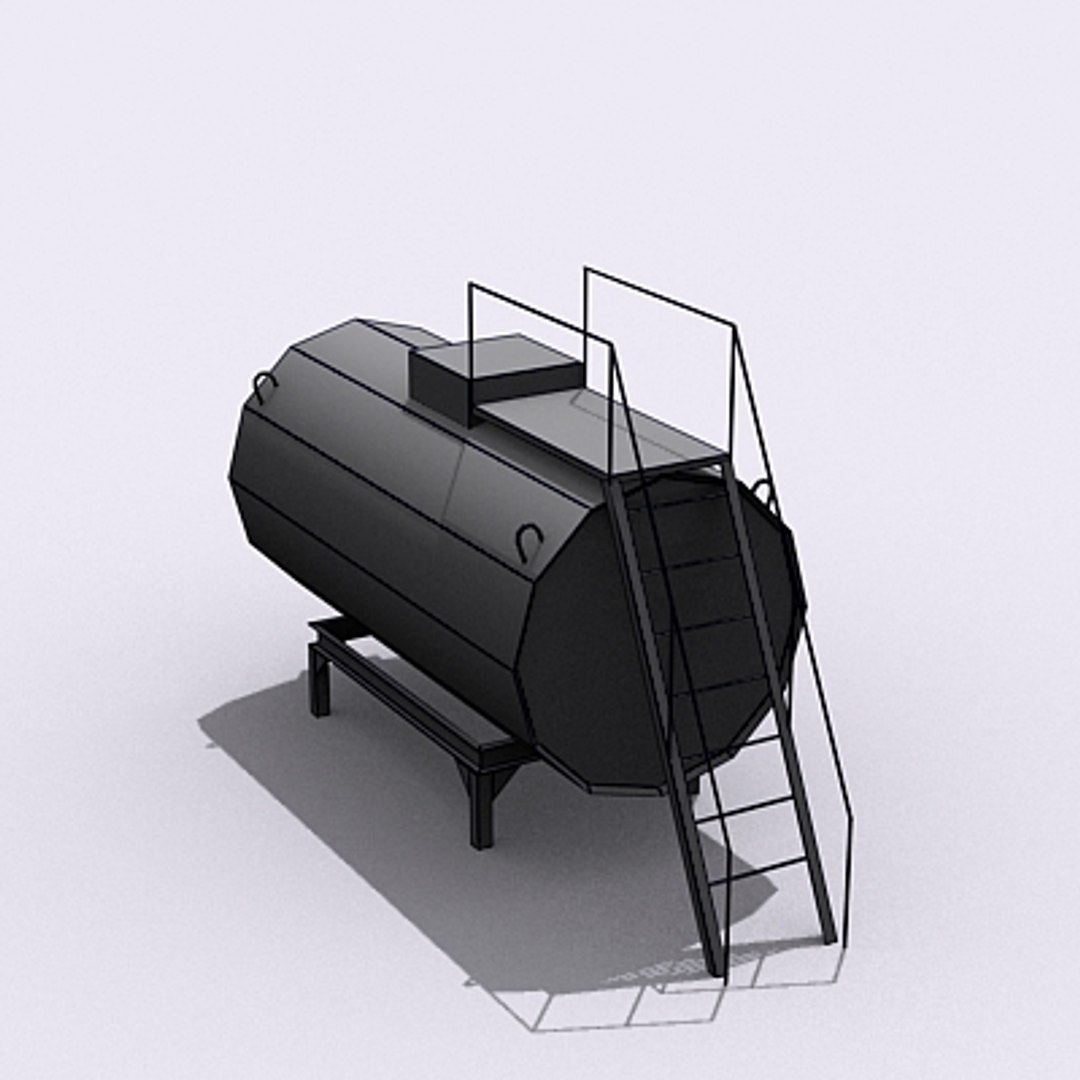 3d Low-poly Fuel Cistern