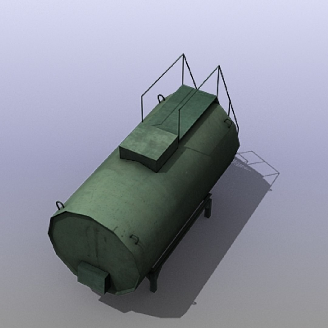 3d Low-poly Fuel Cistern