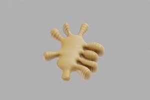 3D Ginger Root Cartoon