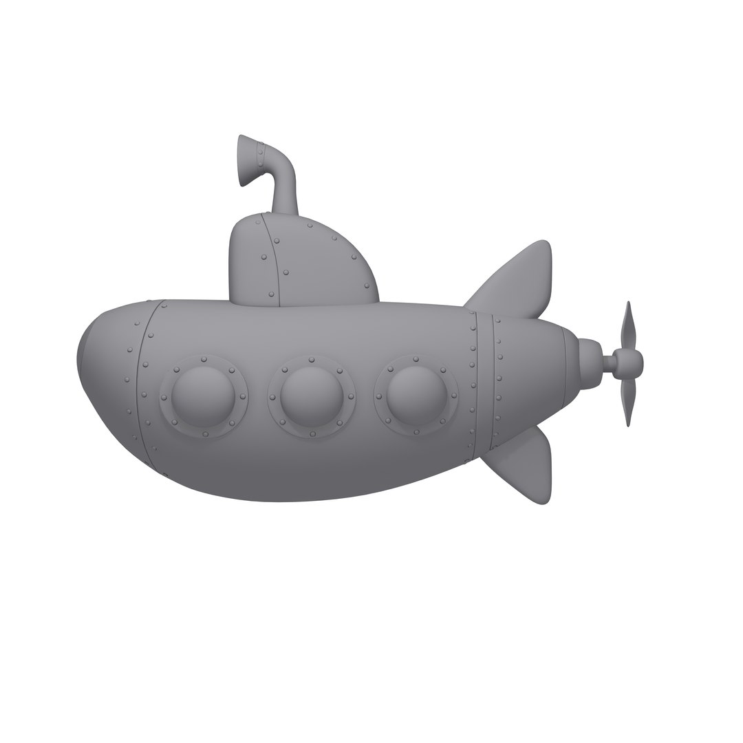 Submarine Cartoon 3D - TurboSquid 1746820