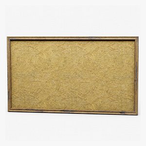 Weathered Framed OSB Cork Board 4K PBR Game Ready