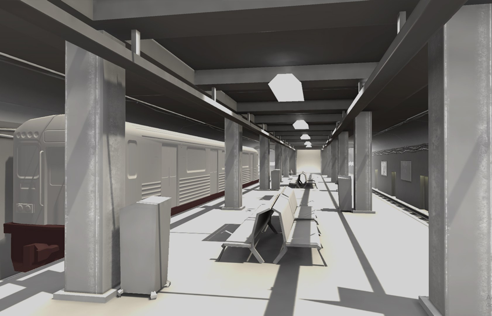 3D Urban Subway - TurboSquid 1304054