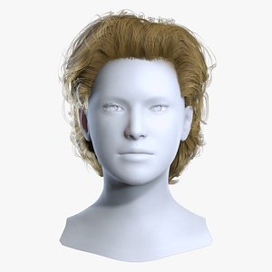 Slicked Back Quiff Short Haircut - Real-time Hair Cards 3D model