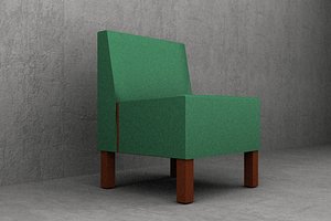3ds max upholstered cafe lounge chair